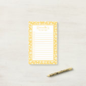 Gele Boho Spring Daisies om lijst te doen Post-it® Notes (Op bureau)