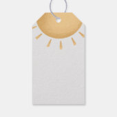 Gele Boho Zonneschijn Baby Shower Bedankt Cadeaulabel (Achterkant)