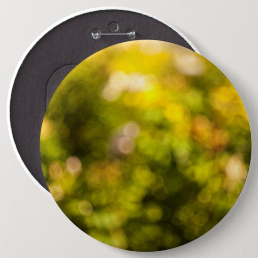 Gele bokeh ronde button 6,0 cm (Voorkant /achterkant)