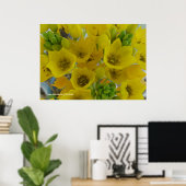 Gele bolbloemen poster (Thuiskantoor)