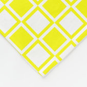 Gele bold Mod Squares Fleece Deken (Hoek)