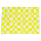 Gele bold Mod Squares Groot Cadeauzakje (Voorkant)