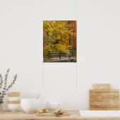 Gele bomen in de herfst poster (Keuken)