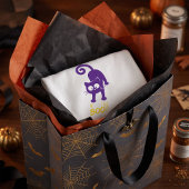 Gele Boo Paarse Kat Halloween Romper