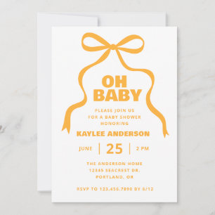 Gele Boog Geslachtsneutrale Babyborrel Kaart