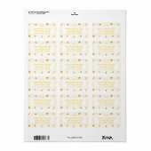 Gele Boog Whimsical Honingbij Adres Etiket (Full Sheet)