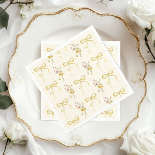 Gele Boog Zomer Wilde Bloemen Baby Shower Servet