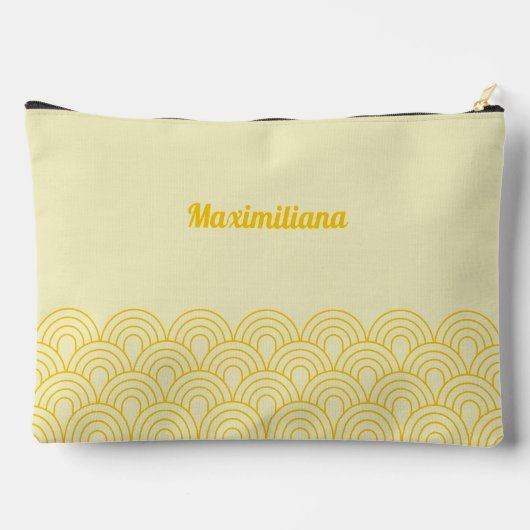 Gele Boogjes Glam Grote Accessoire Pouch Etui (Achterkant)