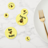 Gele borstelbijen zijn fijn confetti (Groep)