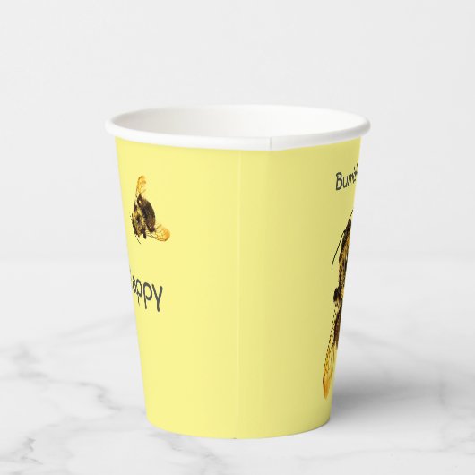 Gele borstelbijen zijn fijn papieren bekers (Rechts)