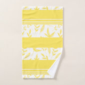 Gele botanische badhanddoekenset bad handdoek (Handdoek)