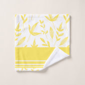 Gele botanische badhanddoekenset bad handdoek (Wasdoekje)