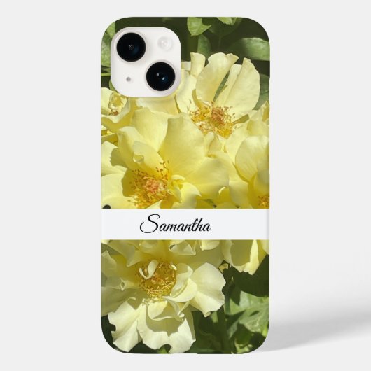 Gele Botanische Bloemen Case-Mate iPhone Case (Achterkant)