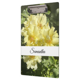 Gele botanische bloemen klembord