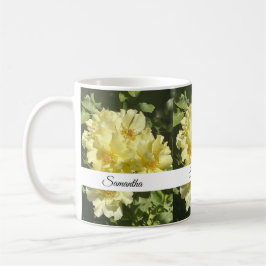 Gele botanische bloemen koffiemok