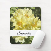 Gele botanische bloemen muismat (Met muis)