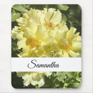 Gele botanische bloemen muismat