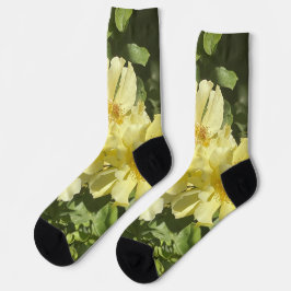 Gele botanische bloemen sokken