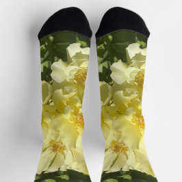 Gele botanische bloemen sokken