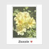 Gele botanische bloemen sticker (Vel)