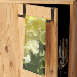 Gele botanische bloemen theedoek