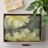 Gele botanische bloemen tissuepapier (Geschenk)