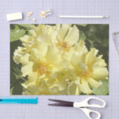 Gele botanische bloemen tissuepapier (Craft)