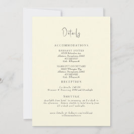 Gele Botanische Bruiloft Details Behuizing Kaart