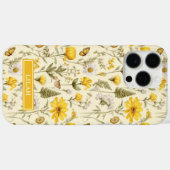 Gele Botanische Waterverf Bloem Naam Case-Mate iPhone Case (Achterkant (horizontaal))