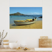 gele boten op het ierse strand poster (Keuken)