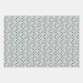 Gele boterbekers en blauw Iris-pakpapier Inpakpapier Vel (Voorkant 2)