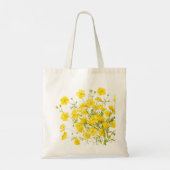 Gele boterbloem bloemboeket 2 canvas tas (Achterkant)