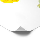 Gele boterbloem bloemen 2 waterverf poster (Hoek)