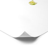 gele boterbloem bloemen waterverf poster (Hoek)