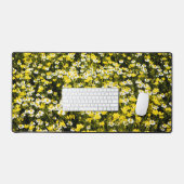 Gele boterbloem kamille wilde bloemenweide bureaumat (Keyboard & Muis)