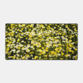 Gele boterbloem kamille wilde bloemenweide bureaumat (Voorkant)