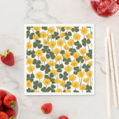 Gele boterbloemwei lente servetten (Insitu)
