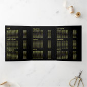 Gele botervliegen, Beauty Salon Tri-Fold Flyer Drieluik Uitnodiging (Binnen)