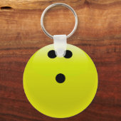 Gele Bowling Ball Sleutelhanger (Voorkant)