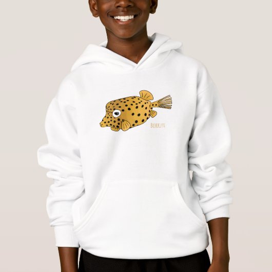 Gele boxfish cartoon illustratie (Voorkant)