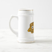 Gele boxfish cartoon illustratie bierpul (Links)