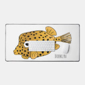 Gele boxfish cartoon illustratie bureaumat (Keyboard & Muis)