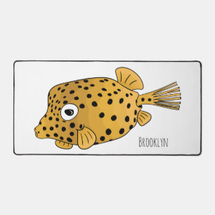Gele boxfish cartoon illustratie bureaumat