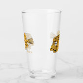 Gele boxfish cartoon illustratie glas (Links)