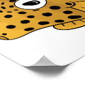 Gele boxfish cartoon illustratie poster (Hoek)