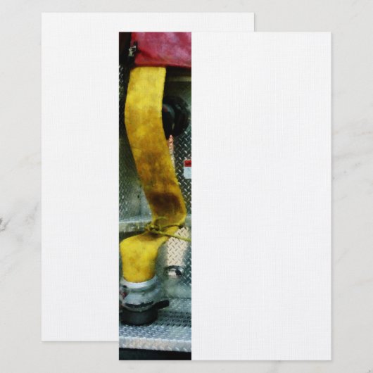 Gele brandslang briefpapier (Voorkant / Achterkant)