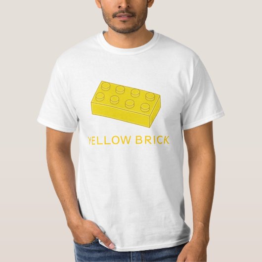 Gele brick door Mijn minifig aan te passen T-shirt (Voorkant)