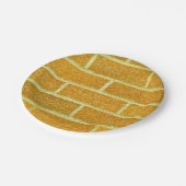 Gele Brick Road Glitterij OZ Verjaardagsfeest Papieren Bordje (Gekanteld)