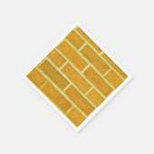 Gele Brick Road Glittery Verjaardagsfeest Servet (Hoek)