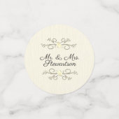 Gele bride en bruinnamen Wedding Confetti (Kleine voorkant)